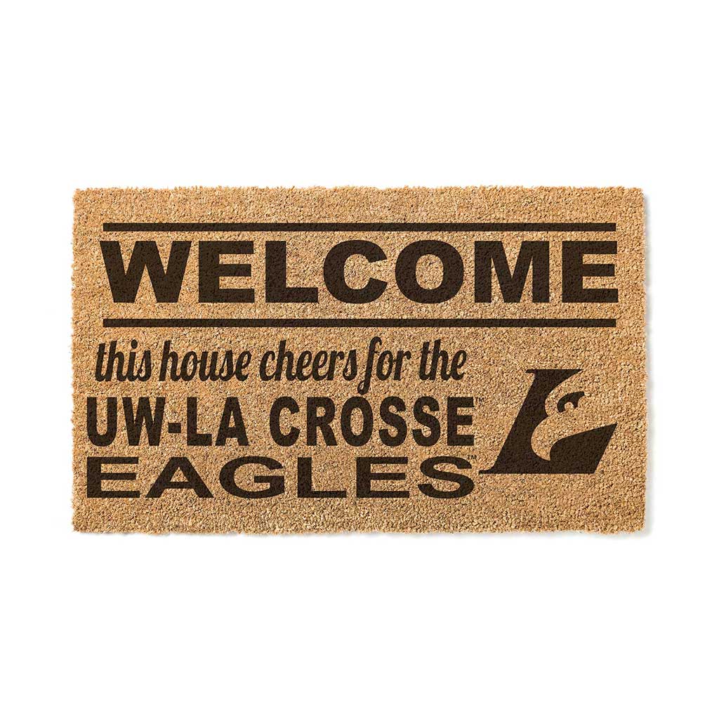 Team Coir Doormat Welcome University of Wisconsin La Crosse Eagles