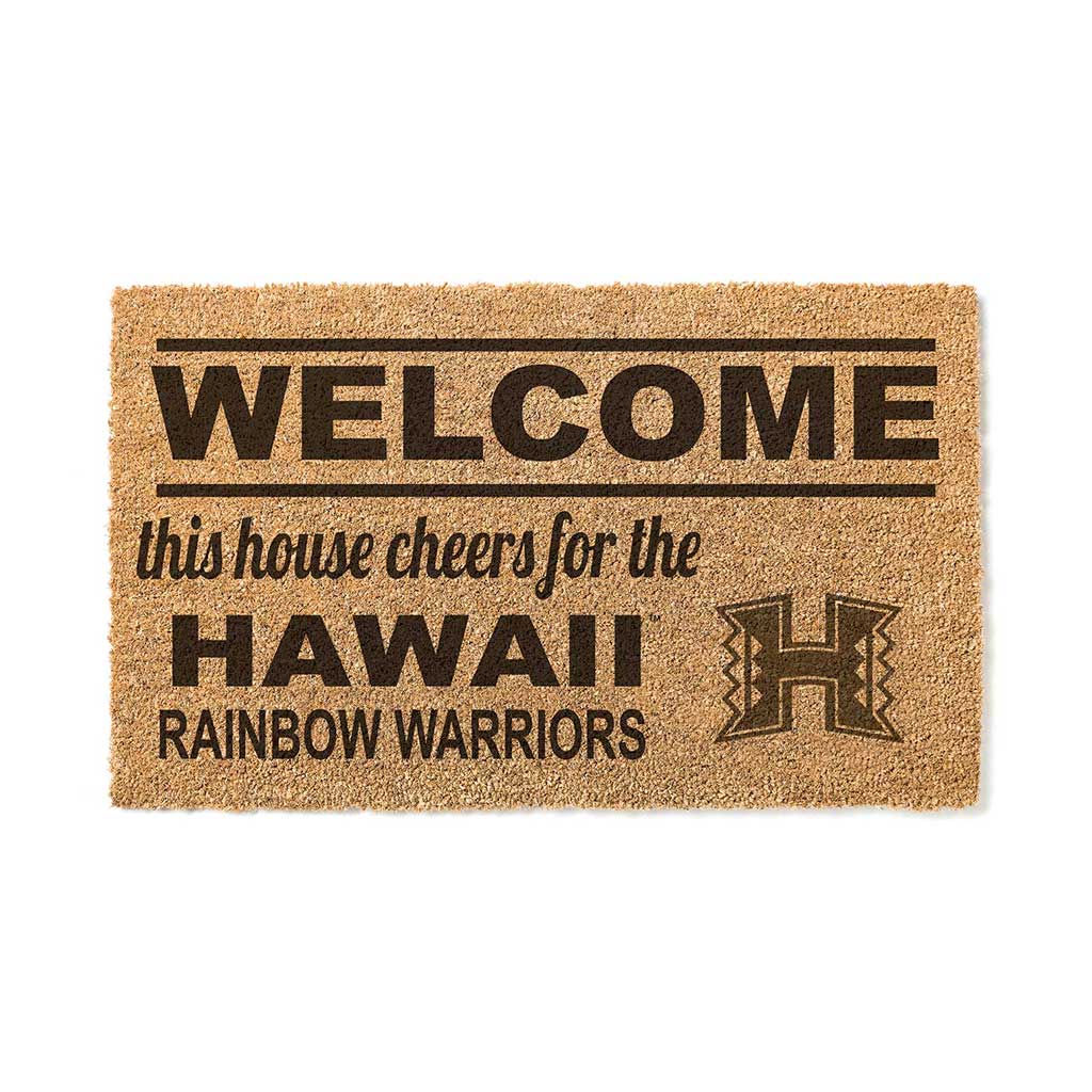 Team Coir Doormat Welcome Hawaii Warriors