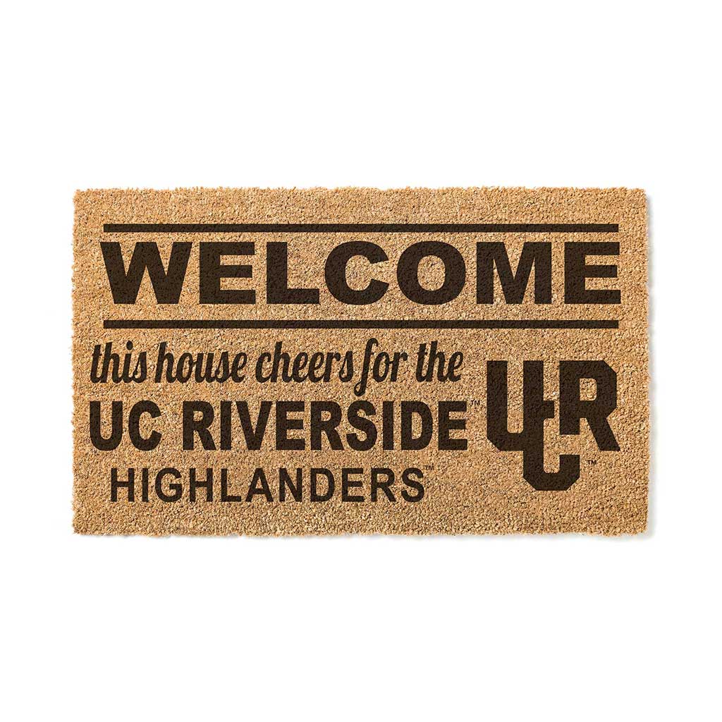 Team Coir Doormat Welcome UC Riverside Highlanders