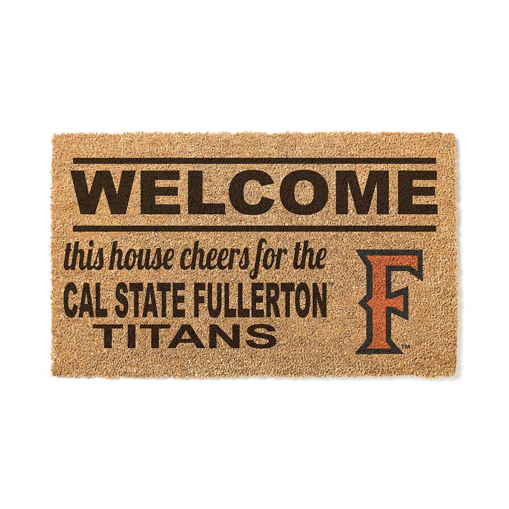 Team Coir Doormat Welcome Cal State Fullerton Titans