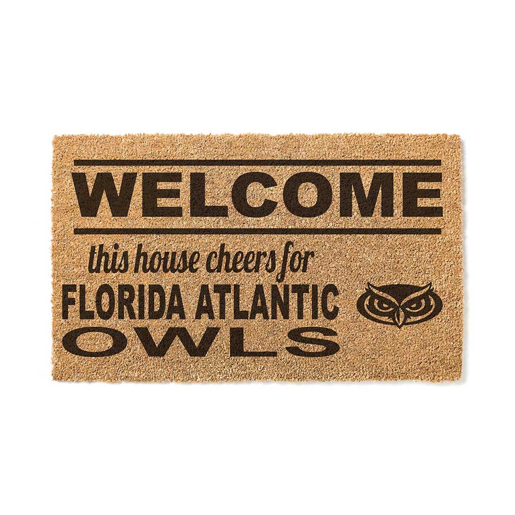 Team Coir Doormat Welcome Florida Atlantic Owls