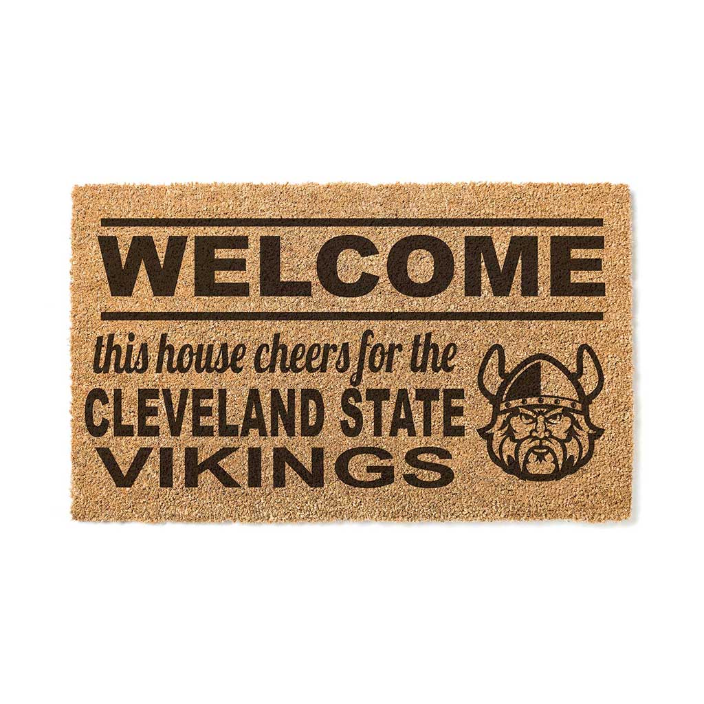 Team Coir Doormat Welcome Cleveland State Vikings