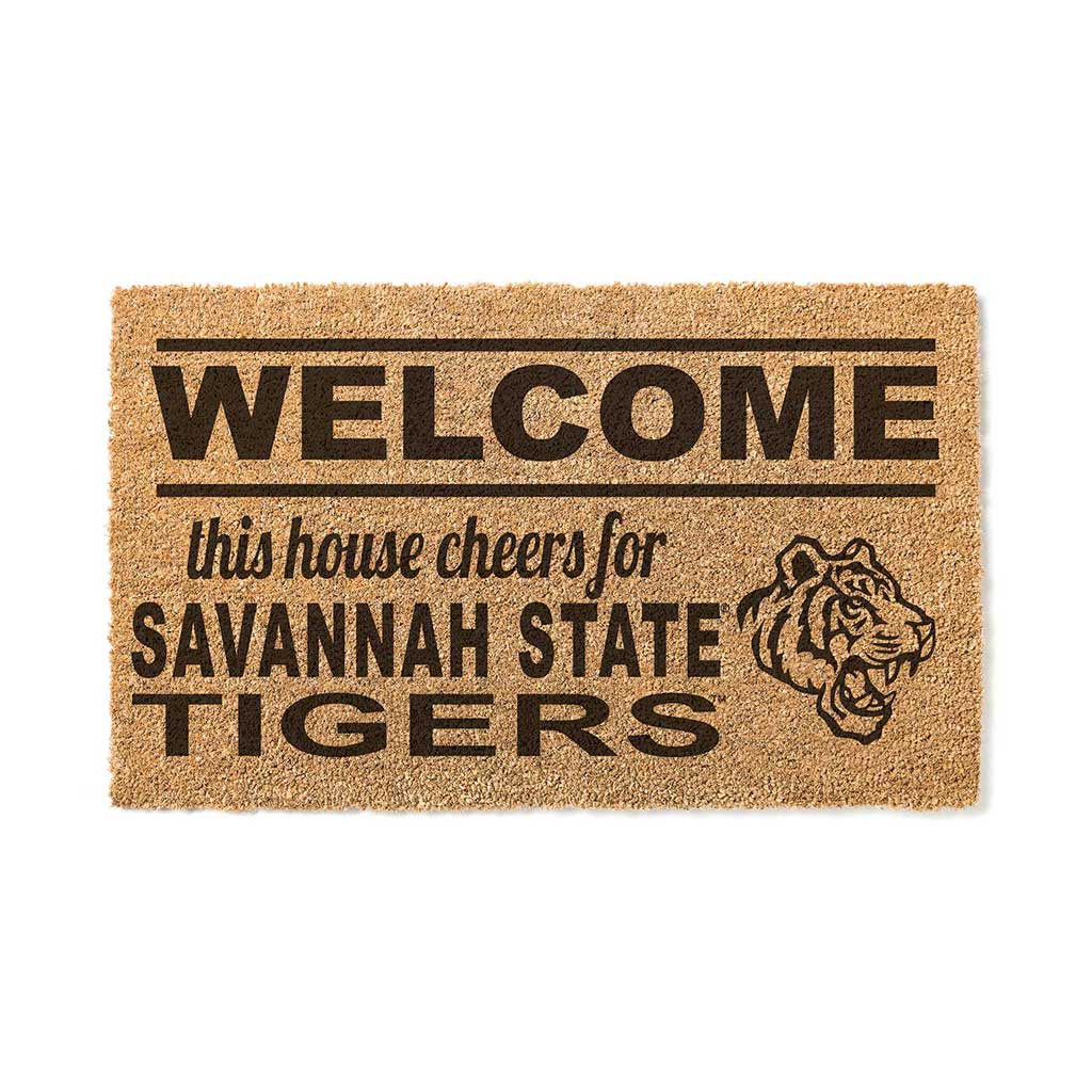 Team Coir Doormat Welcome Savannah State Tigers