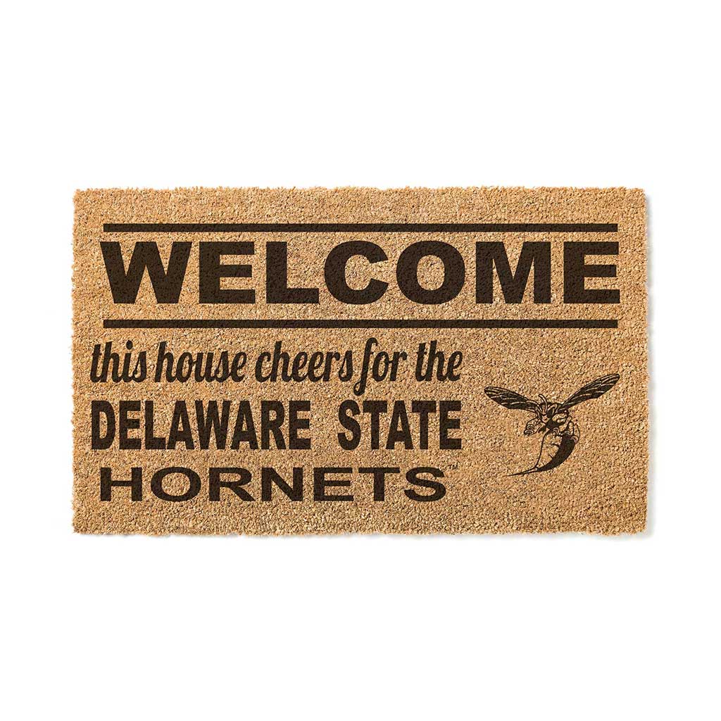 Team Coir Doormat Welcome Delaware State Hornets