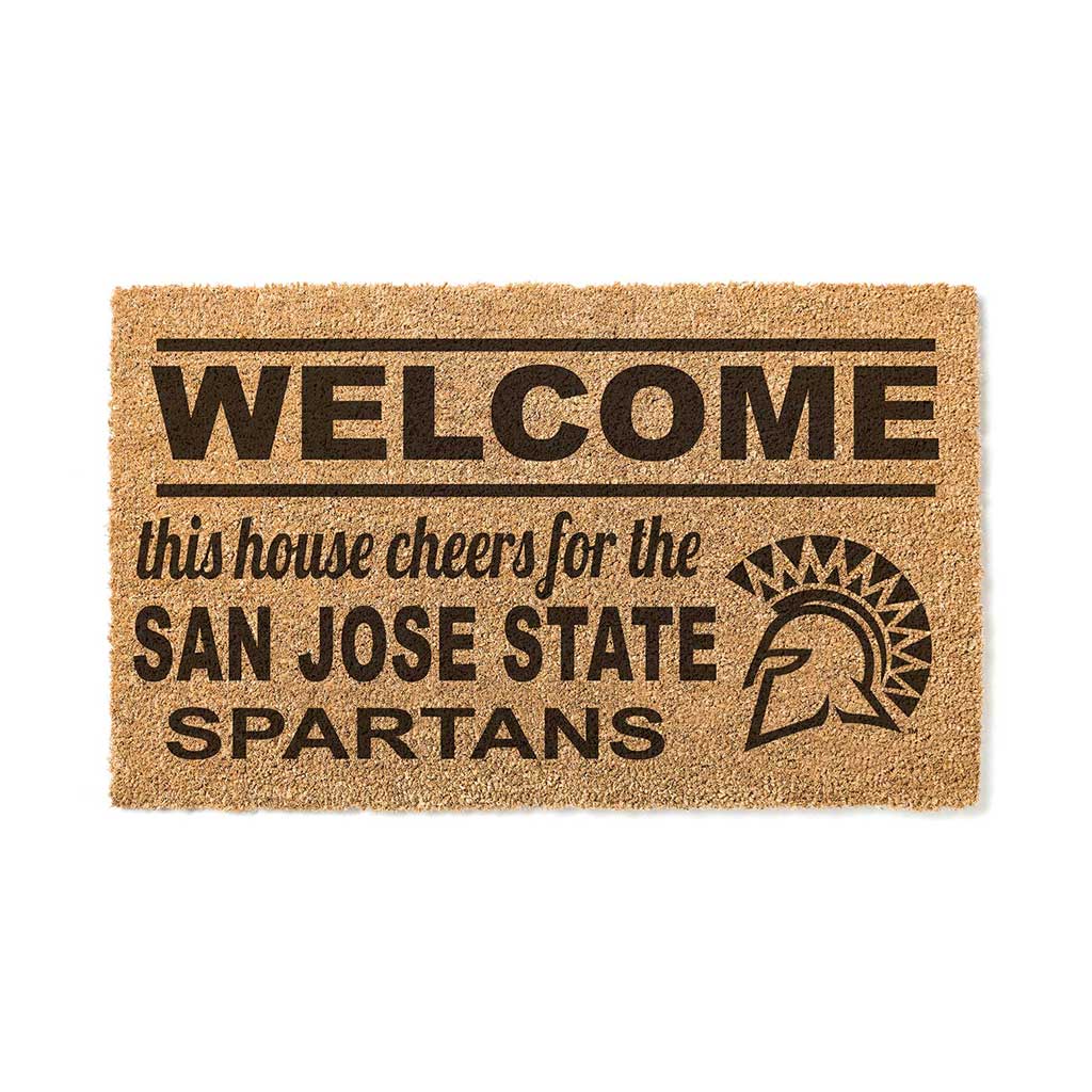 Team Coir Doormat Welcome San Jose State Spartans