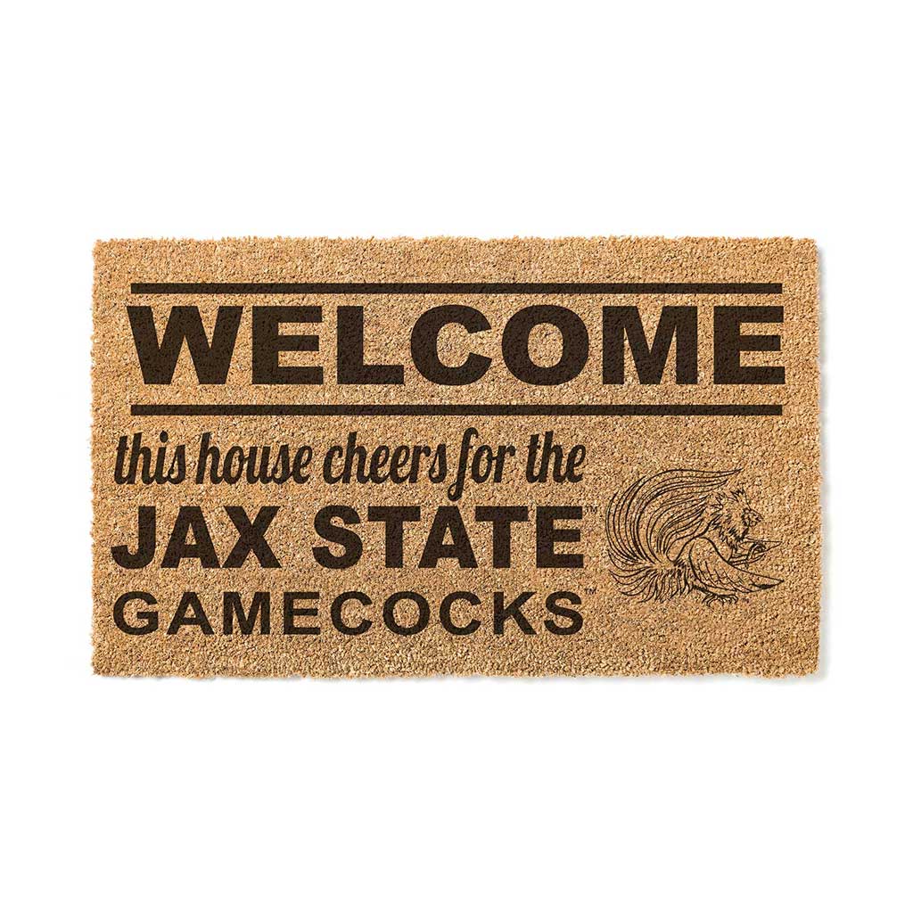 Team Coir Doormat Welcome Jacksonville State Gamecocks