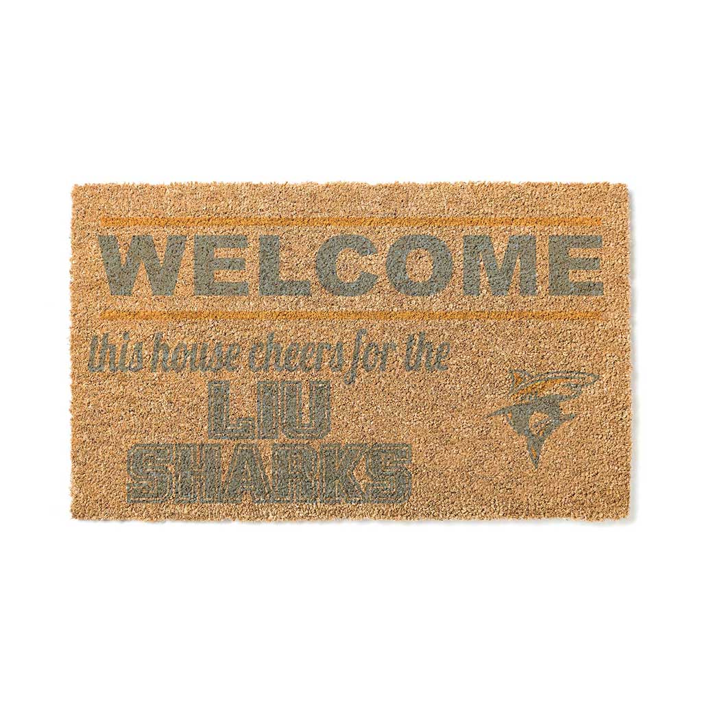 Team Coir Doormat Welcome Long Island University Sharks