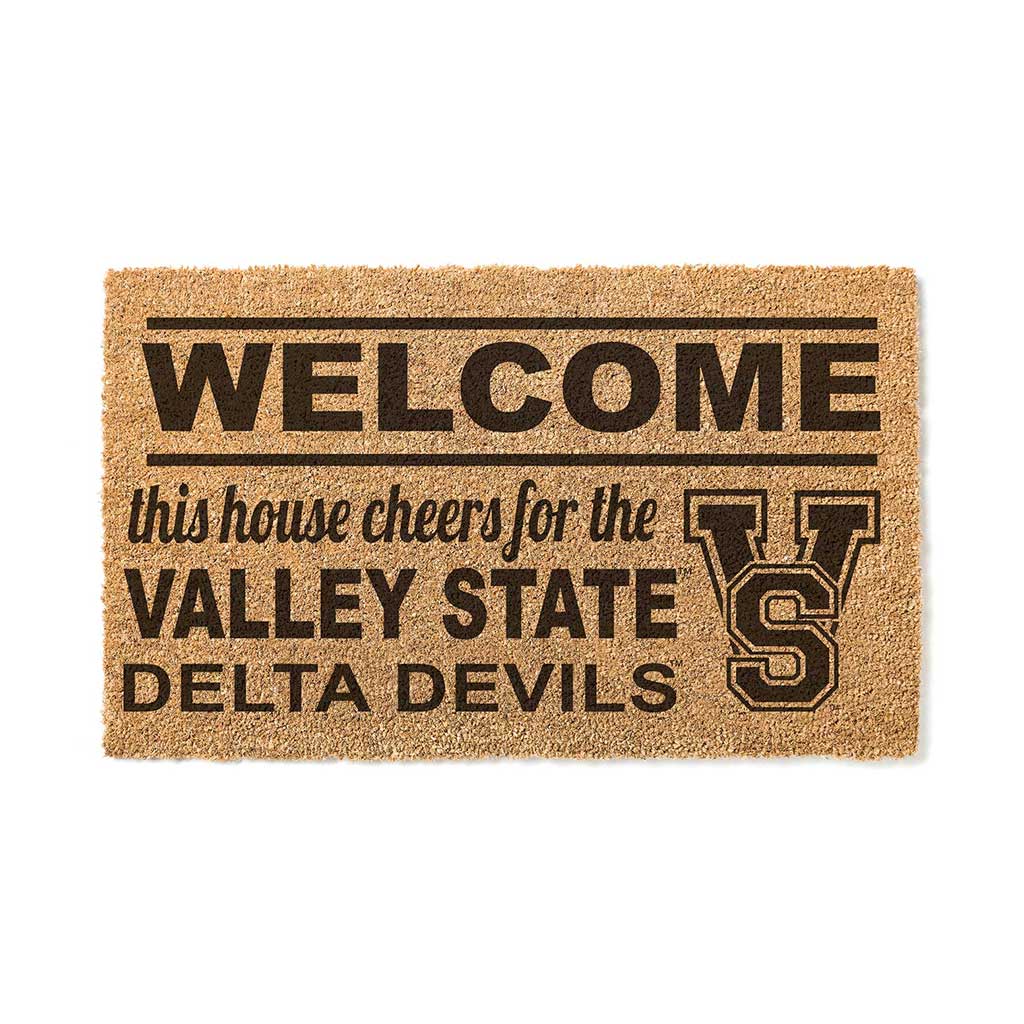 Team Coir Doormat Welcome Mississippi Valley State Delta Devils