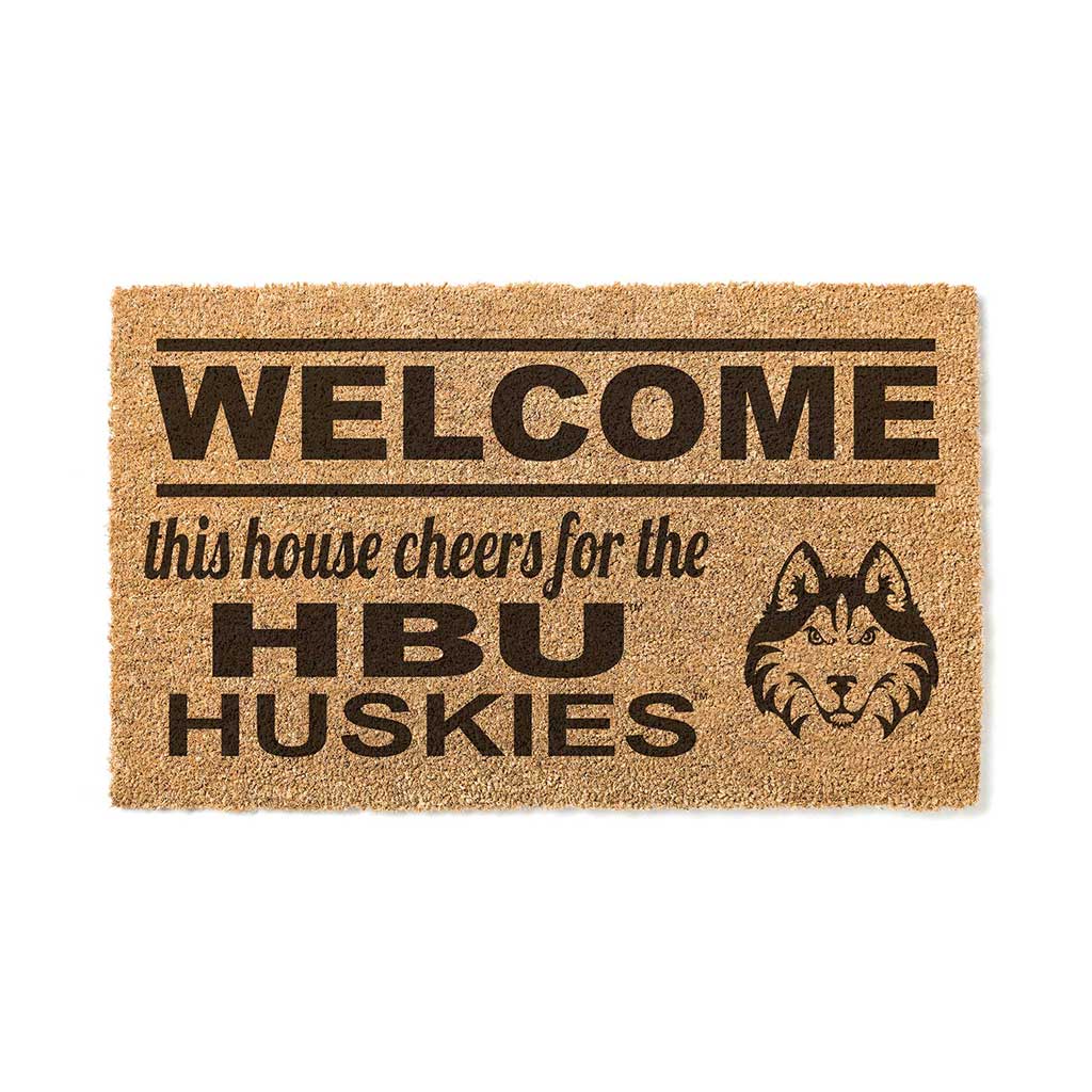 Team Coir Doormat Welcome Houston Christian Huskies