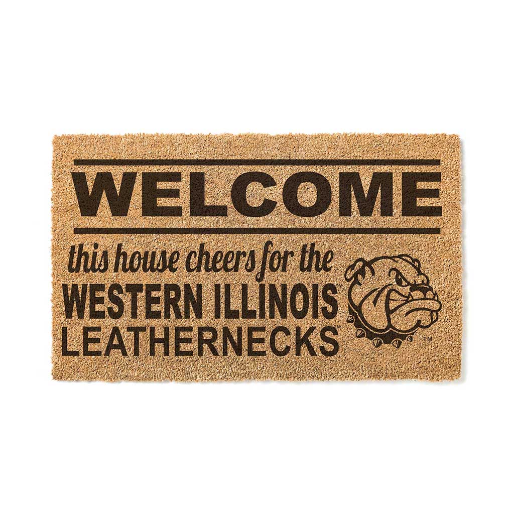 Team Coir Doormat Welcome Western Illinois Leathernecks