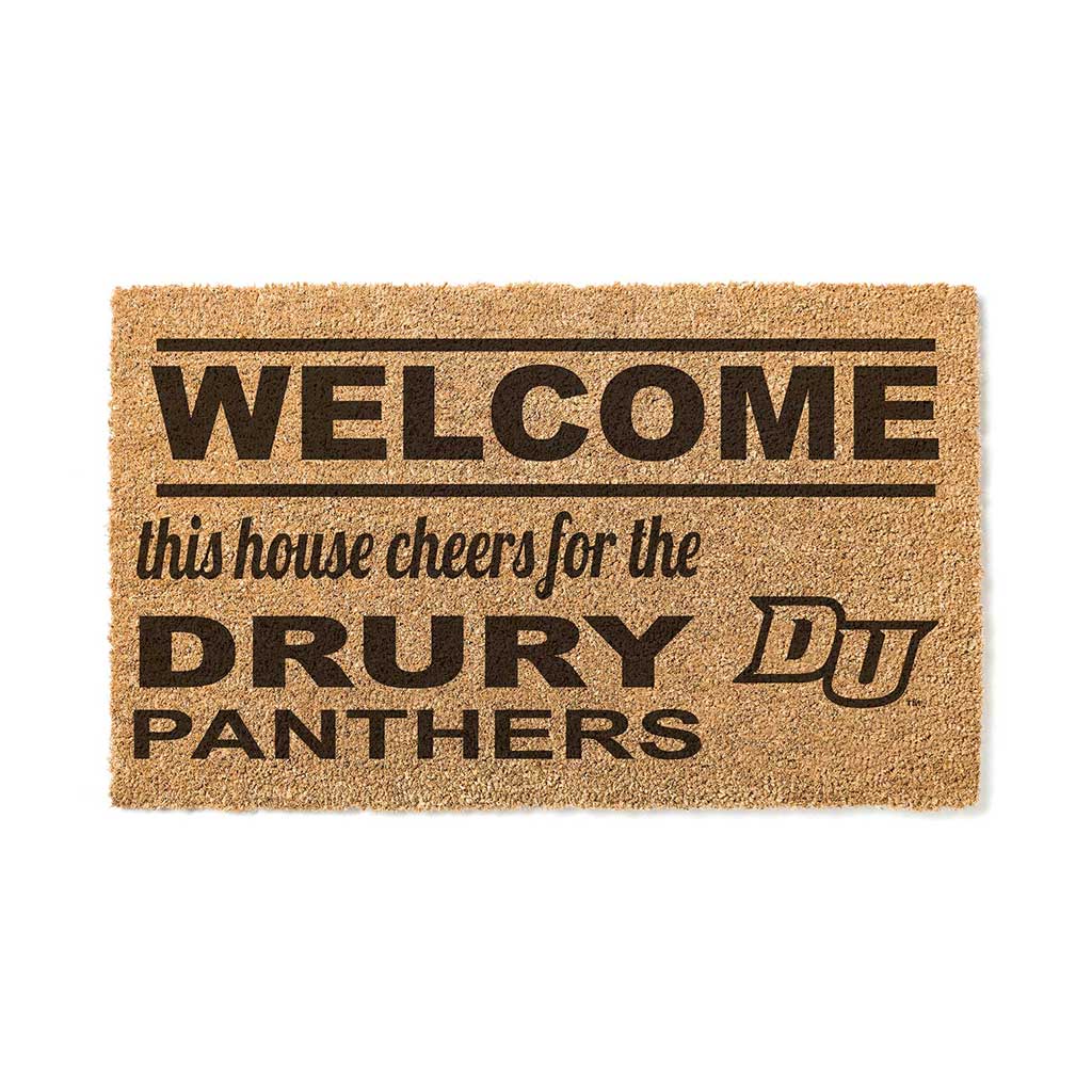 Team Coir Doormat Welcome Drury University Panthers