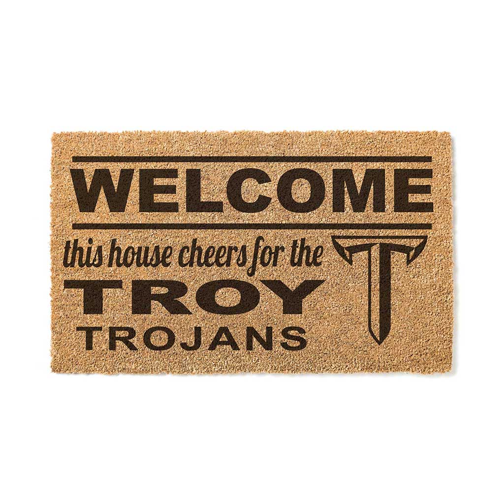 Team Coir Doormat Welcome Troy Trojans