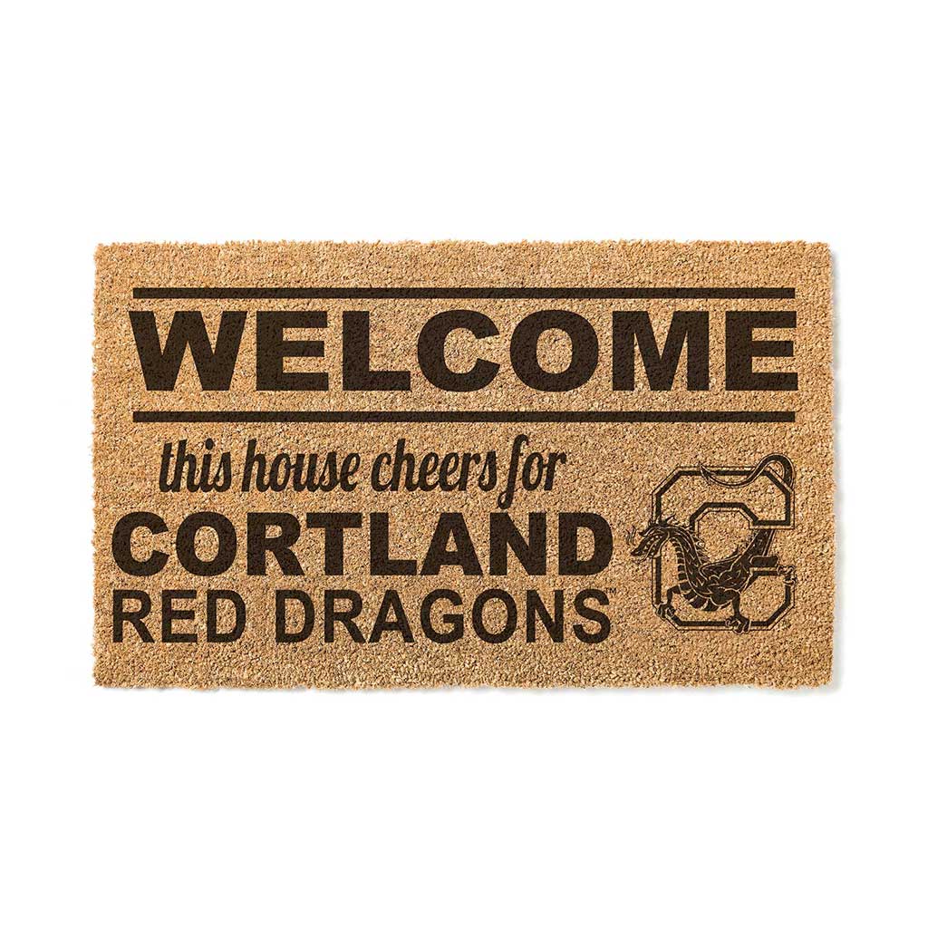 Team Coir Doormat Welcome SUNY Cortland Red Dragons