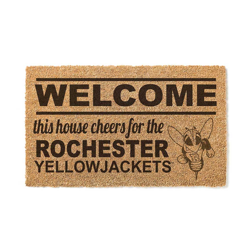 Team Coir Doormat Welcome University of Rochester Yellowjacket