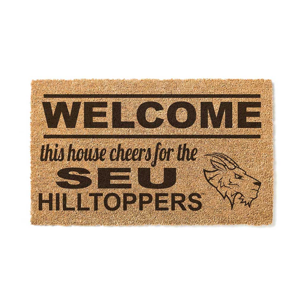 Team Coir Doormat Welcome St. Edwards University Hilltoppers