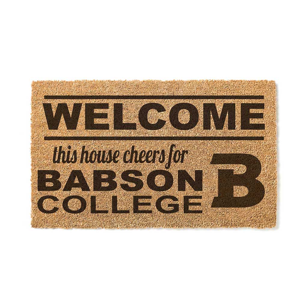 Team Coir Doormat Welcome Babson College Beavers