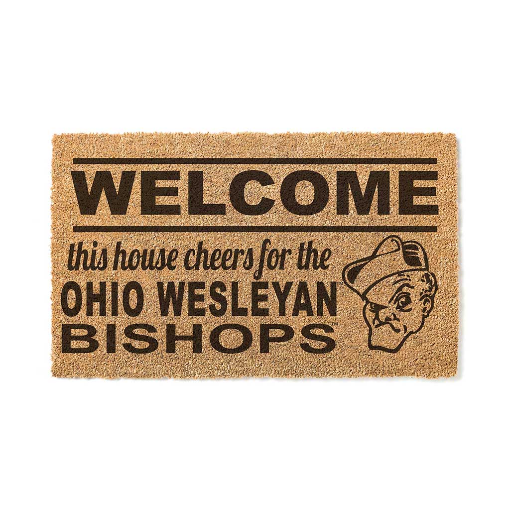 Team Coir Doormat Welcome Ohio Wesleyan University Battling Bishops