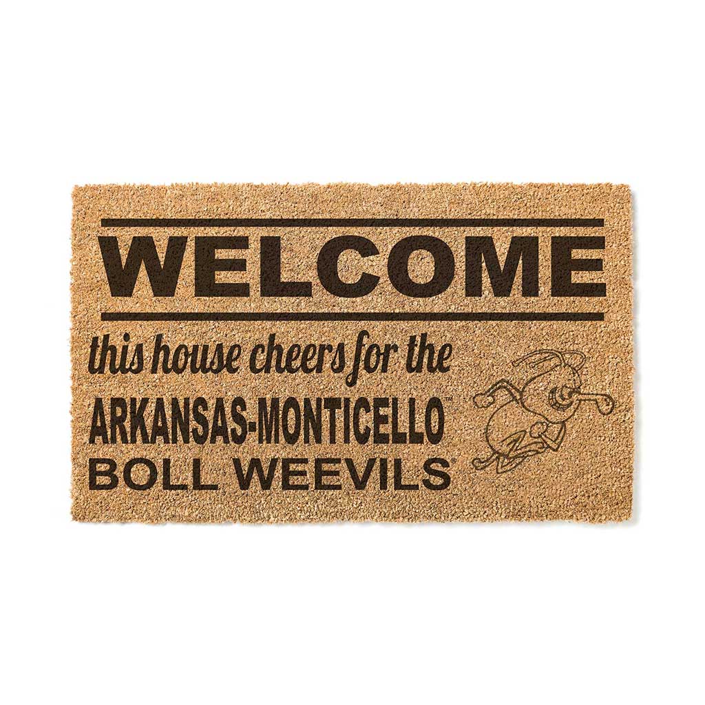 Team Coir Doormat Welcome Arkansas at Monticello BOLL WEVIELS/COTTON BLOSSOMS