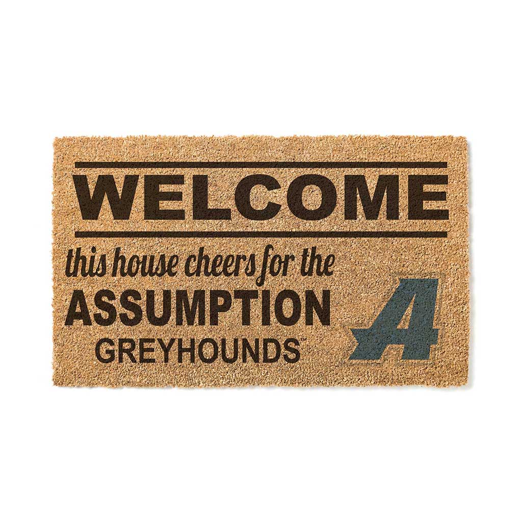 Team Coir Doormat Welcome Assumption College GREYHOUNDS