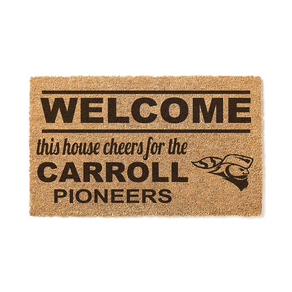 Team Coir Doormat Welcome Carroll University PIONEERS