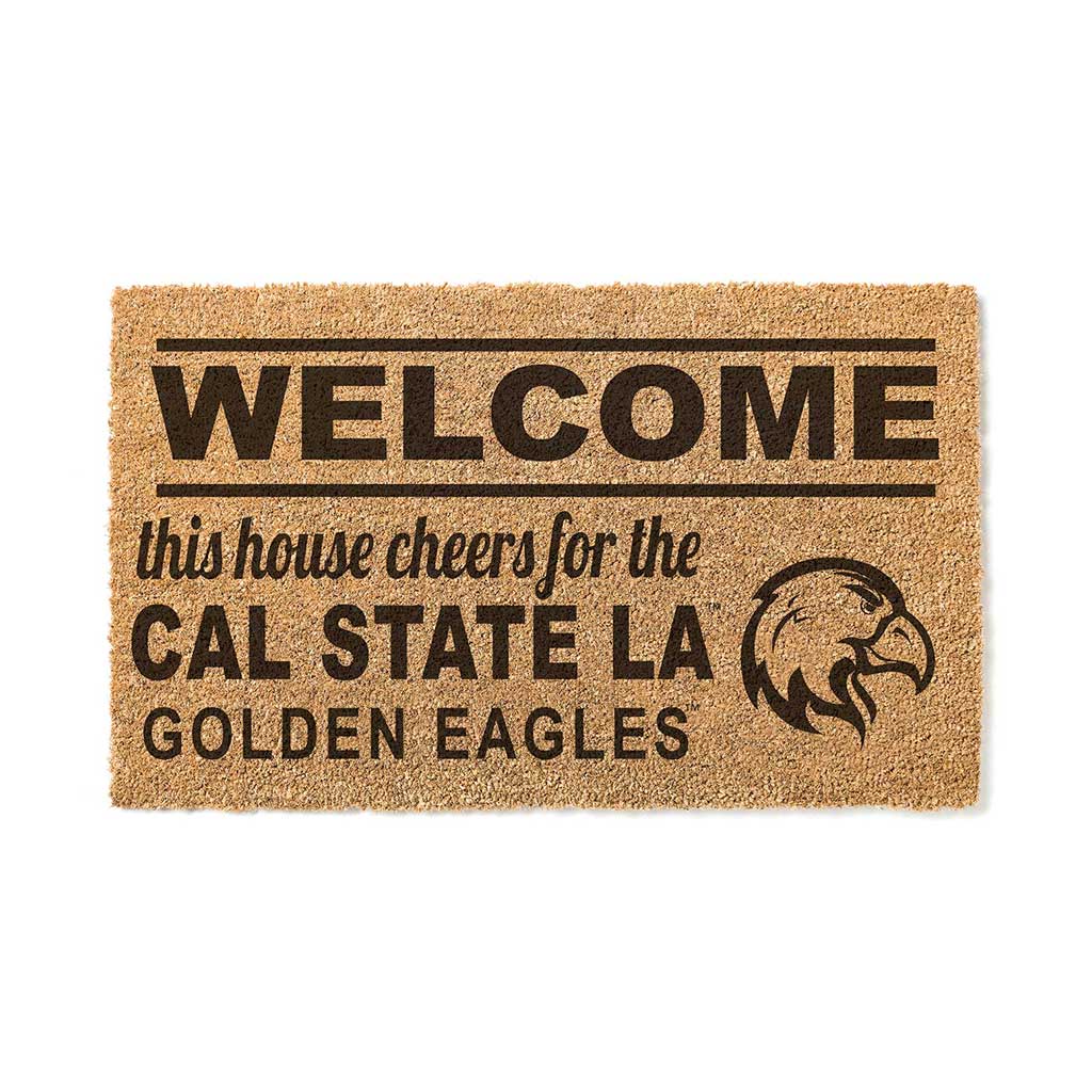 Team Coir Doormat Welcome California State - Los Angeles GOLDEN EAGLES