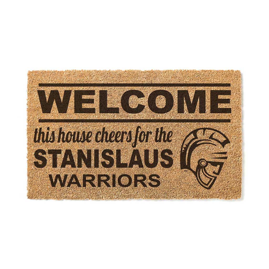 Team Coir Doormat Welcome California State - Stanislaus WARRIORS