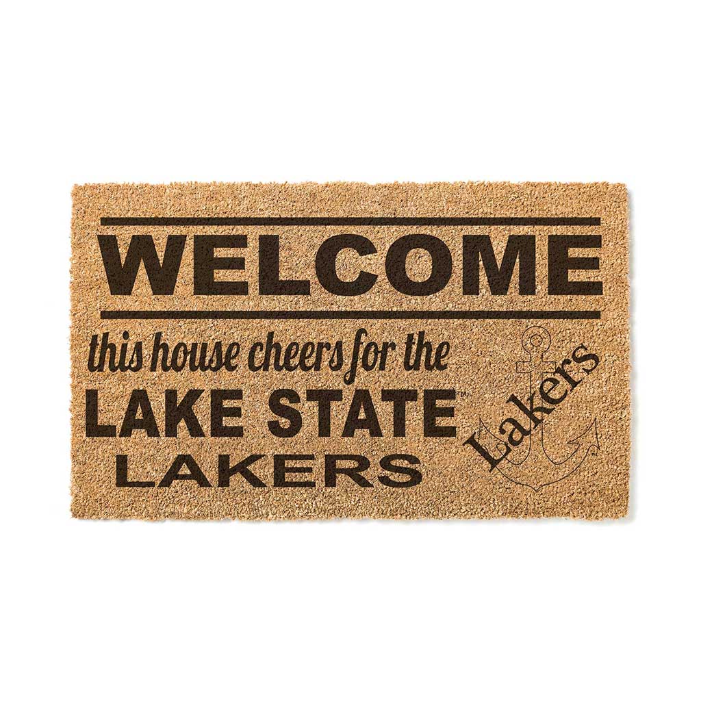 Team Coir Doormat Welcome Lake Superior State University LAKERS