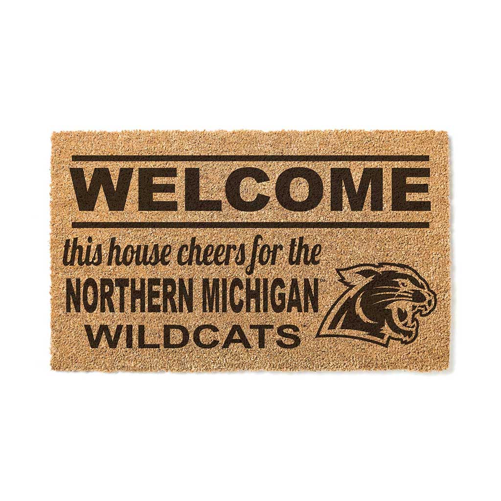 Team Coir Doormat Welcome Northern Michigan University Wildcats