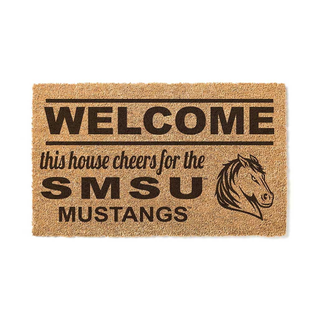 Team Coir Doormat Welcome Southwest Minnesota State University Mustangs