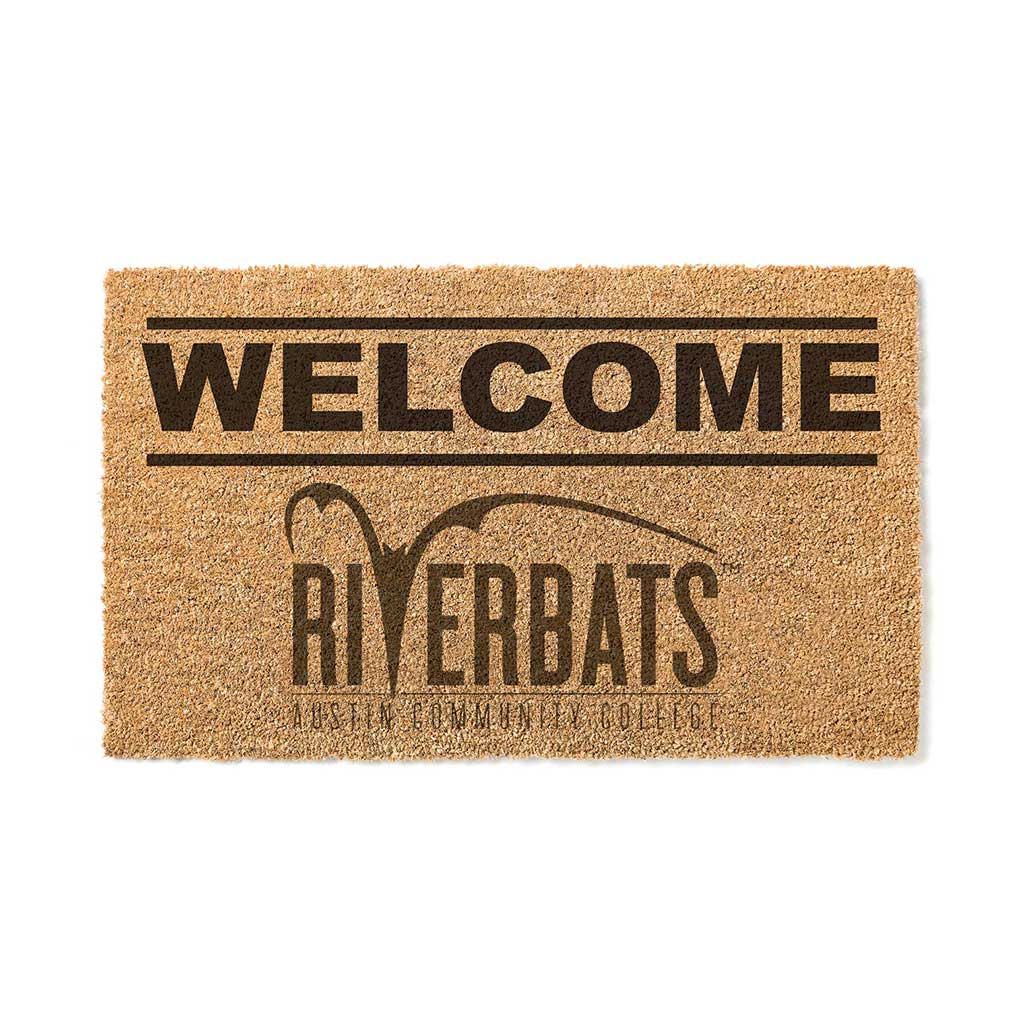 Team Coir Doormat Welcome Austin Community College Riverbats