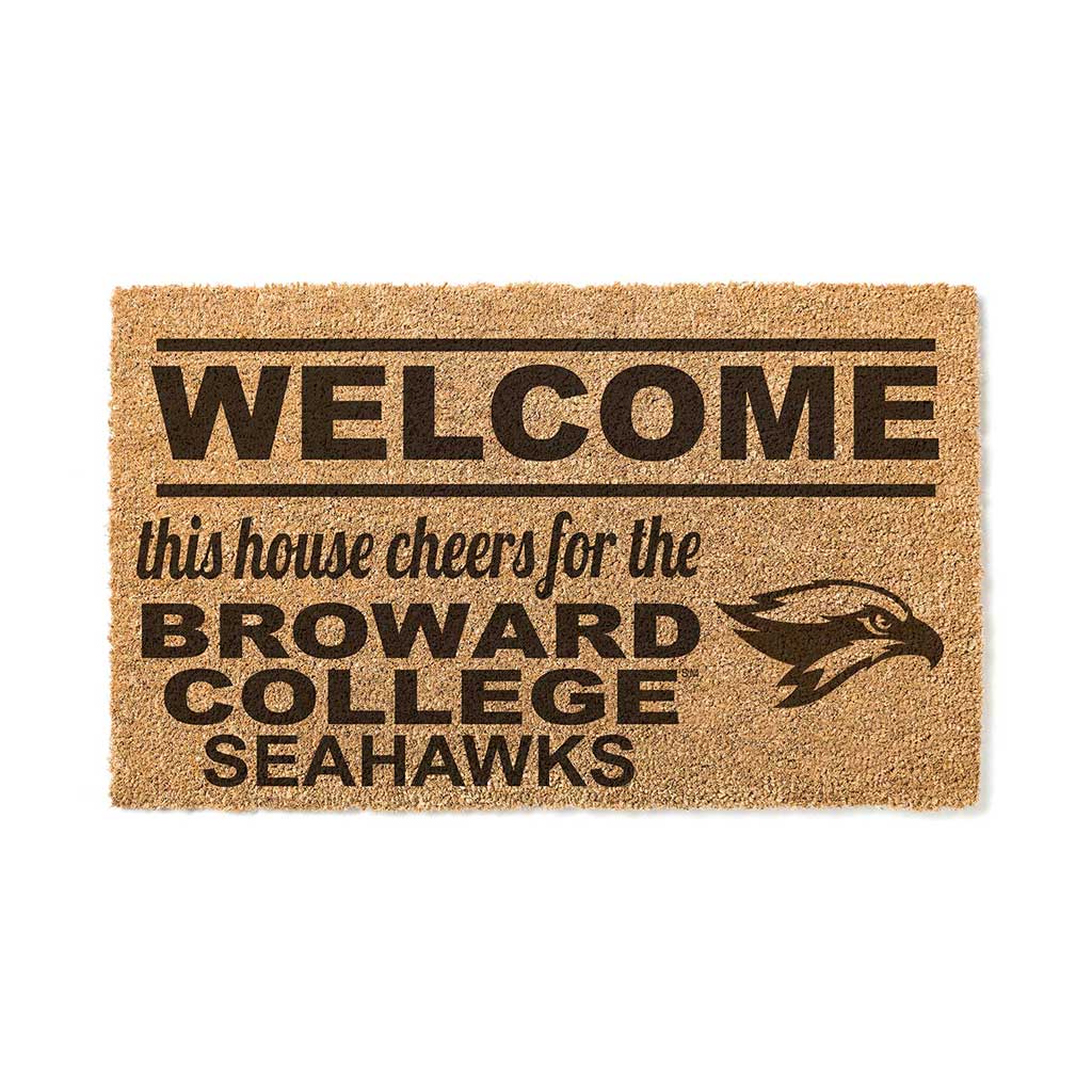 Team Coir Doormat Welcome Broward College Seahawks