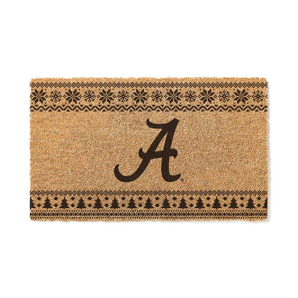 Team Coir Doormat Holiday Logo Alabama Crimson Tide