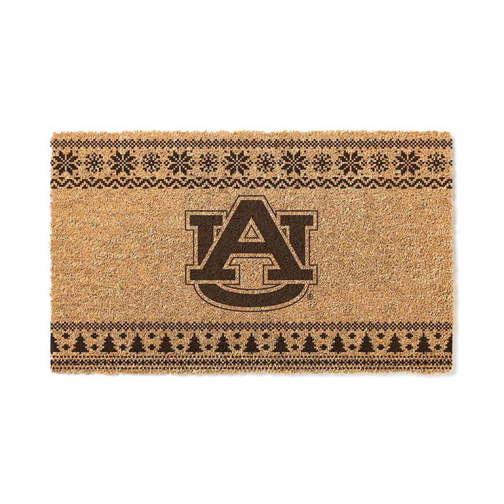 Team Coir Doormat Holiday Logo Auburn Tigers