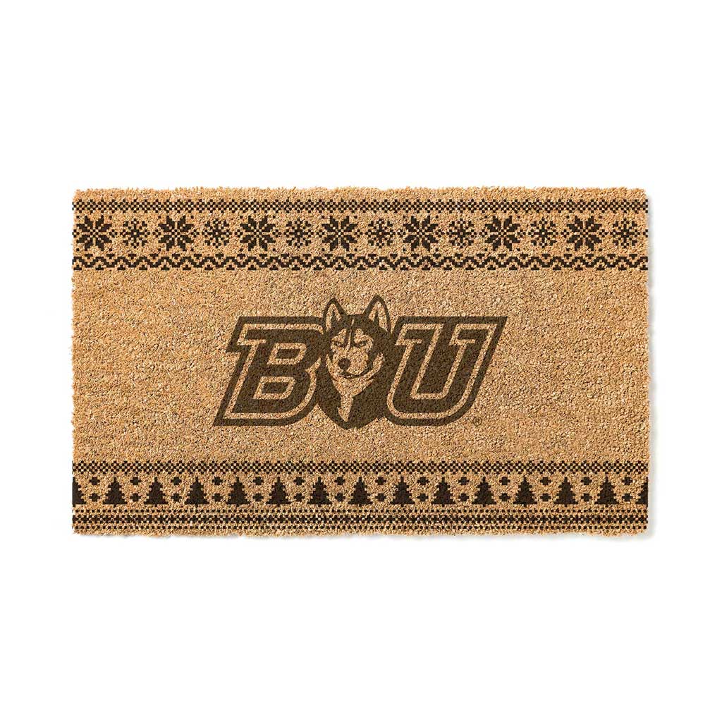 Team Coir Doormat Holiday Logo Bloomsburg Huskies