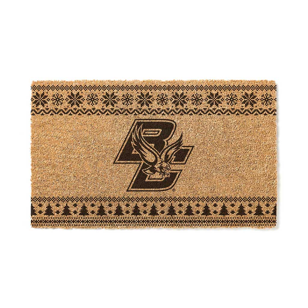 Team Coir Doormat Holiday Logo Boston College Eagles