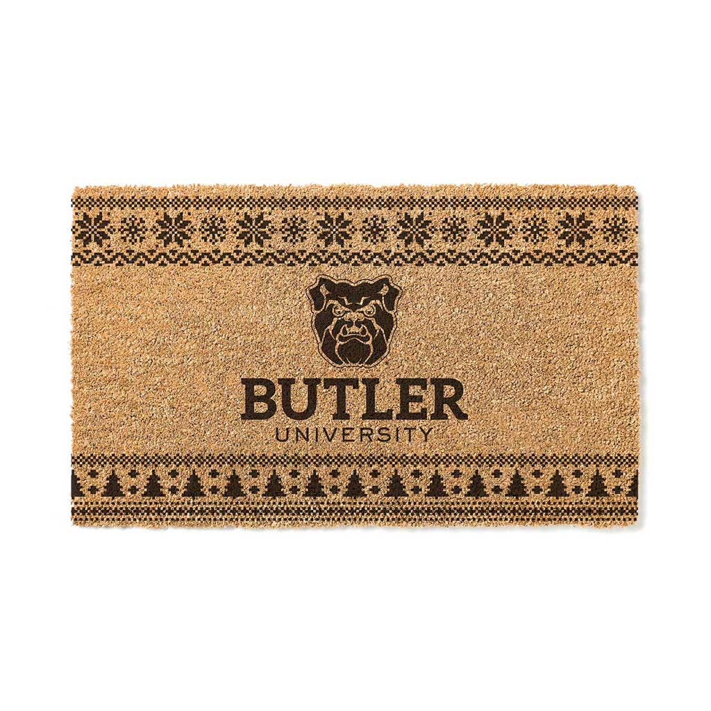 Team Coir Doormat Holiday Logo Butler Bulldogs