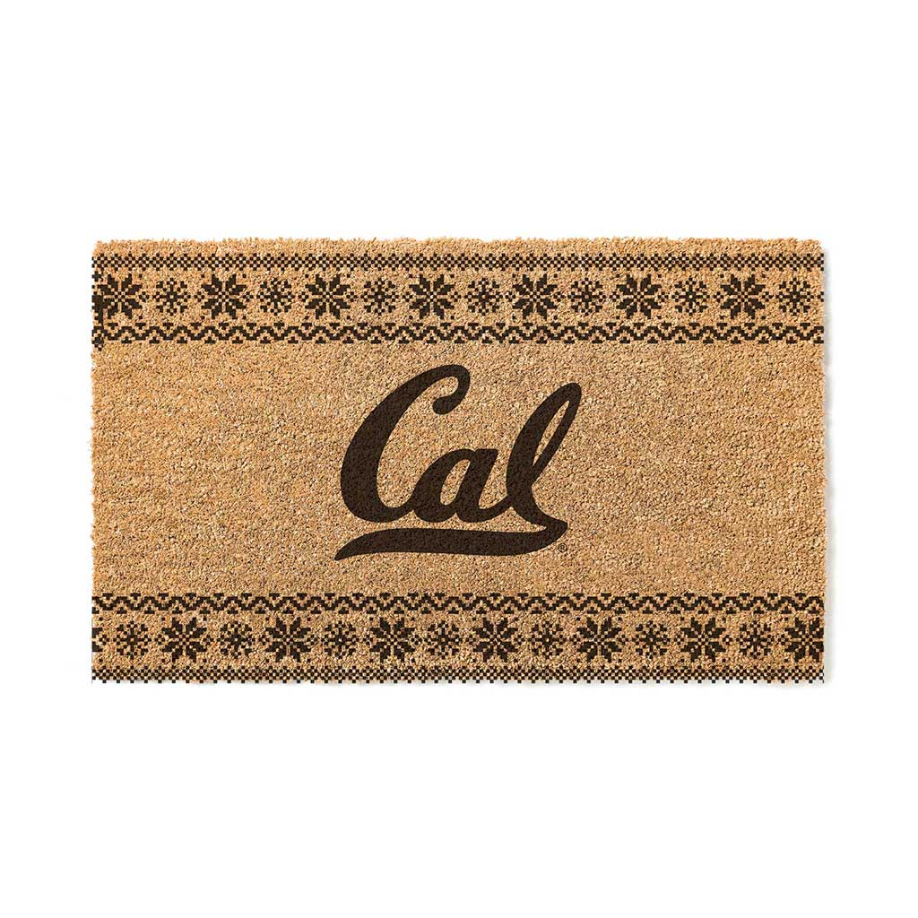 Team Coir Doormat Holiday Logo California Berkeley Golden Bears