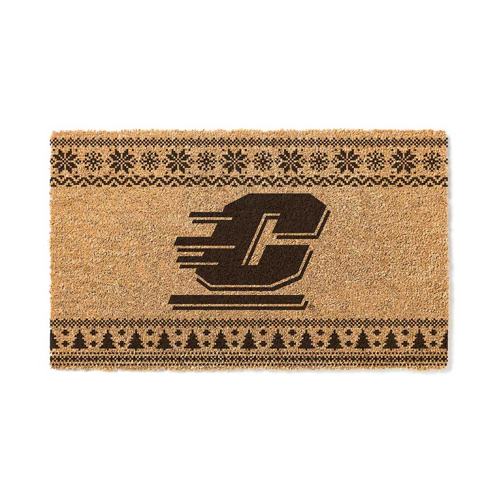 Team Coir Doormat Holiday Logo Central Michigan Chippewas