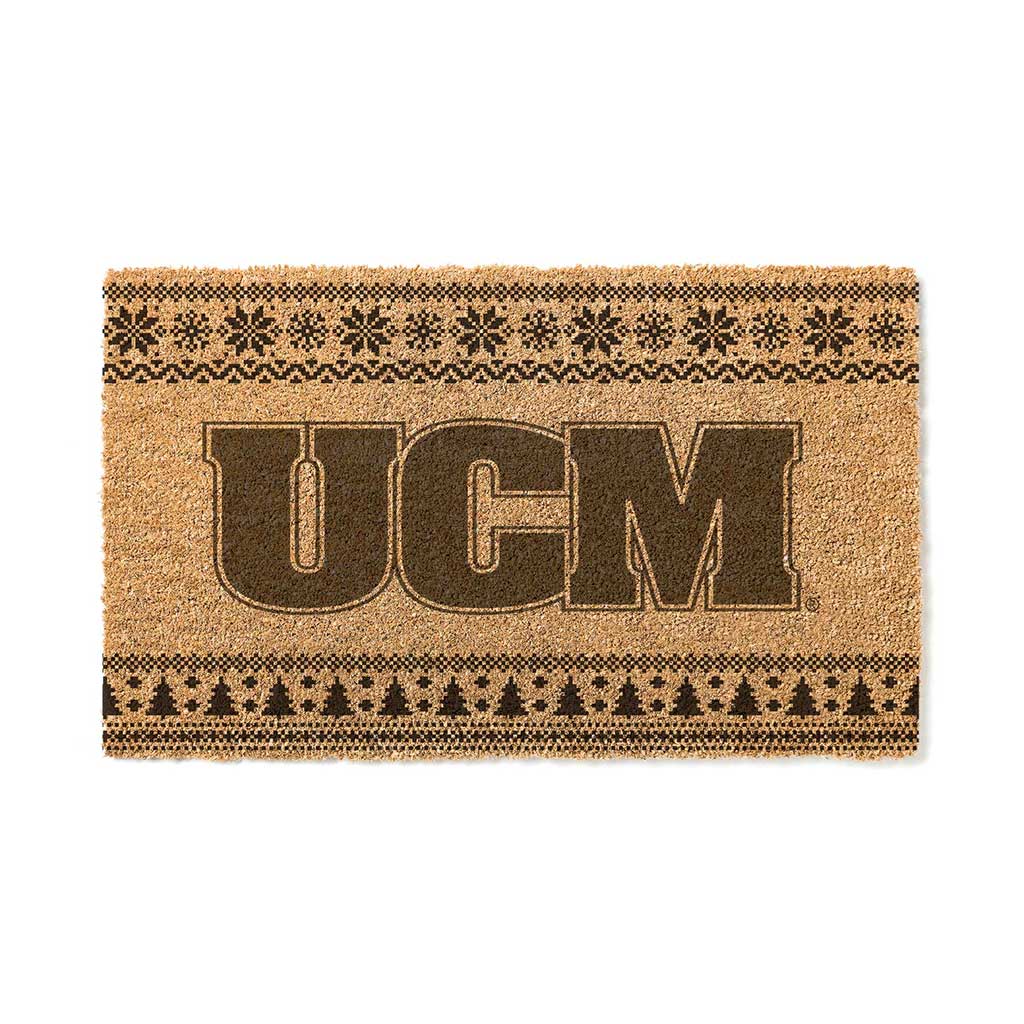 Team Coir Doormat Holiday Logo Central Missouri Mules