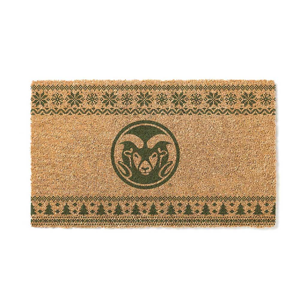 Team Coir Doormat Holiday Logo Colorado State-Ft. Collins Rams