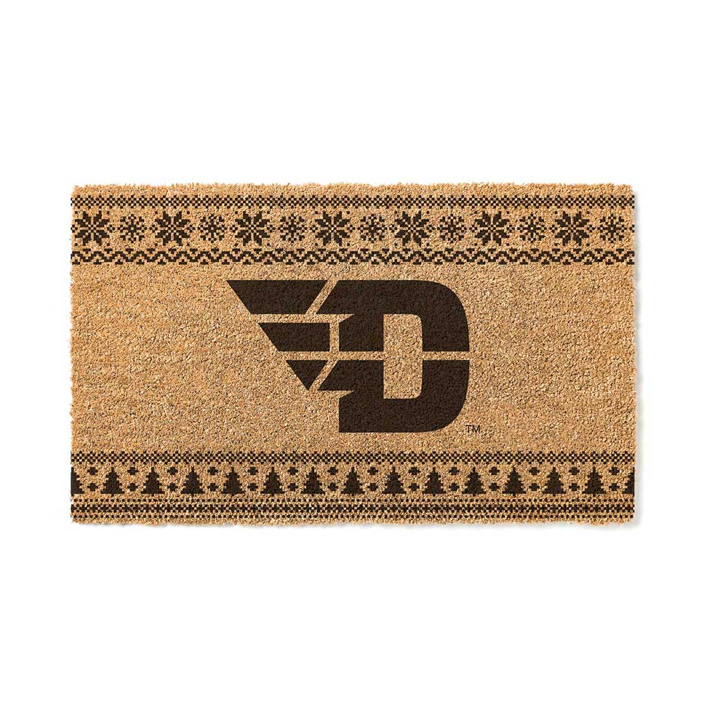 Team Coir Doormat Holiday Logo Dayton Flyers