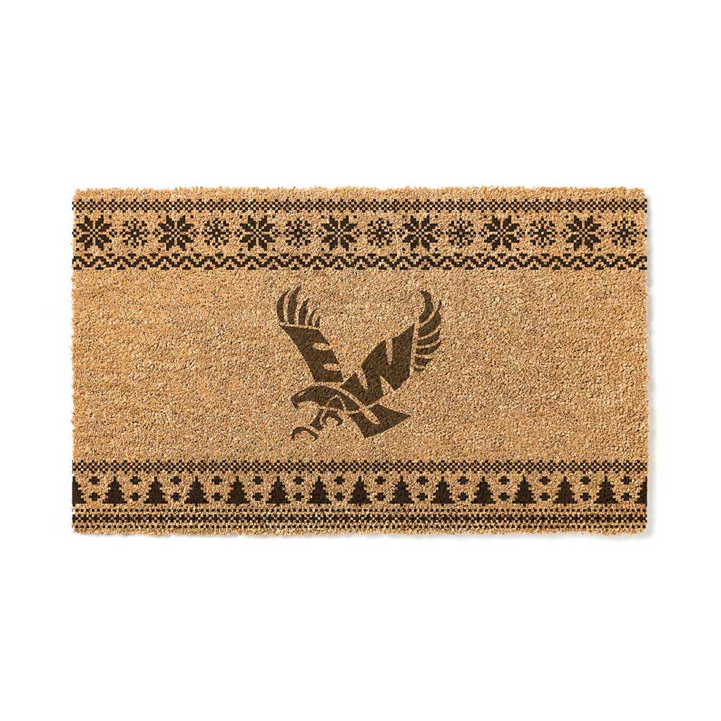 Team Coir Doormat Holiday Logo Eastern Washington Eagles