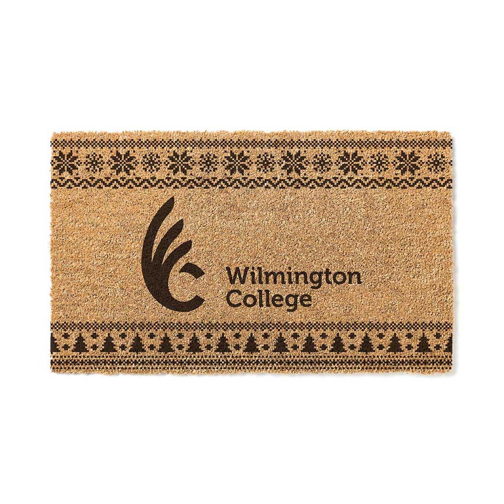 Team Coir Doormat Holiday Logo Wilmington College Quakers