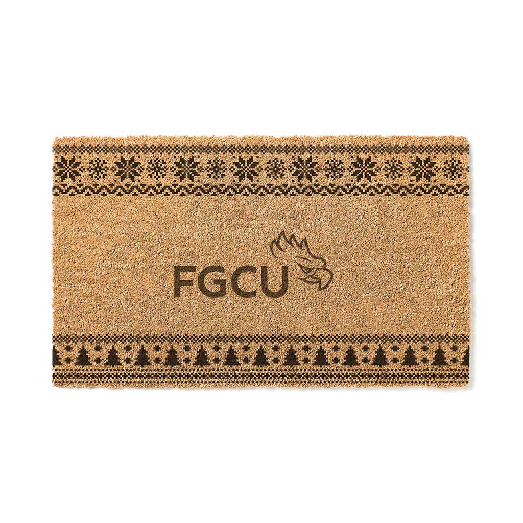 Team Coir Doormat Holiday Logo Florida Gulf Coast Eagles