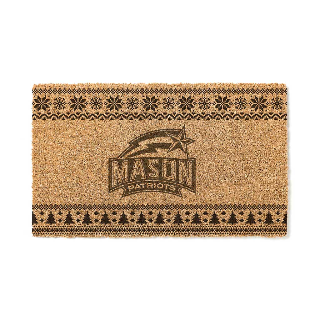 Team Coir Doormat Holiday Logo George Mason Patriots