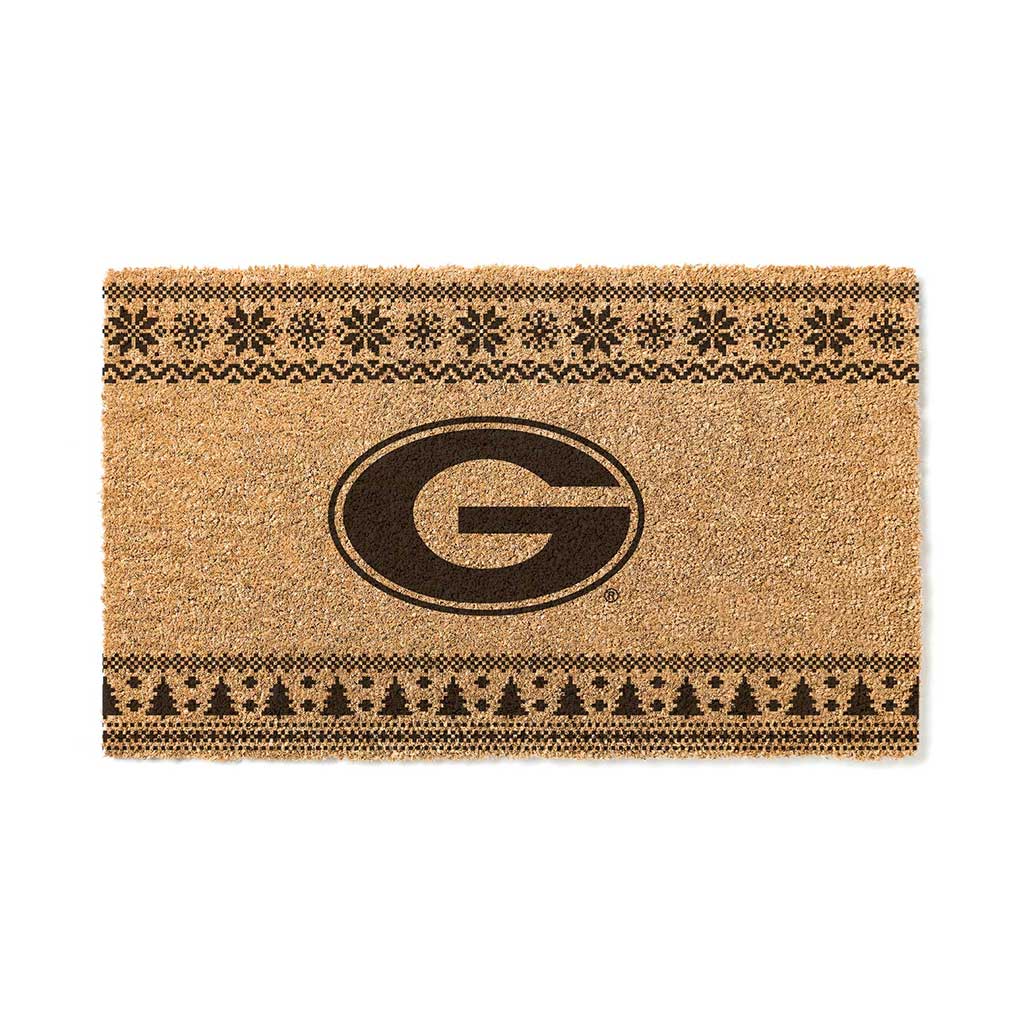 Team Coir Doormat Holiday Logo Georgia Bulldogs