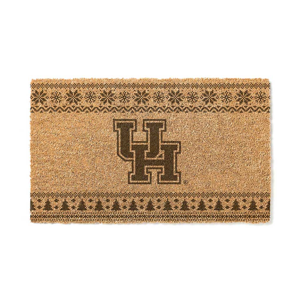 Team Coir Doormat Holiday Logo Houston Cougars