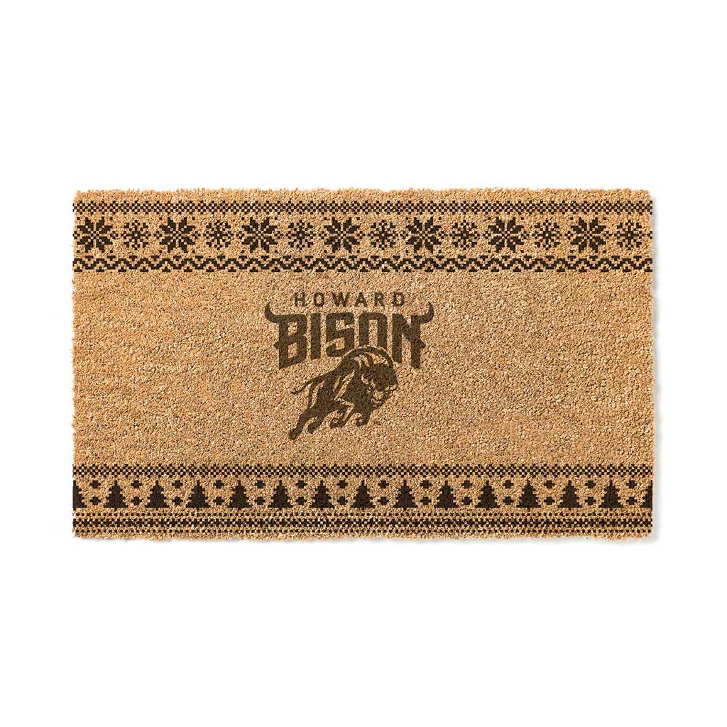 Team Coir Doormat Holiday Logo Howard Bison