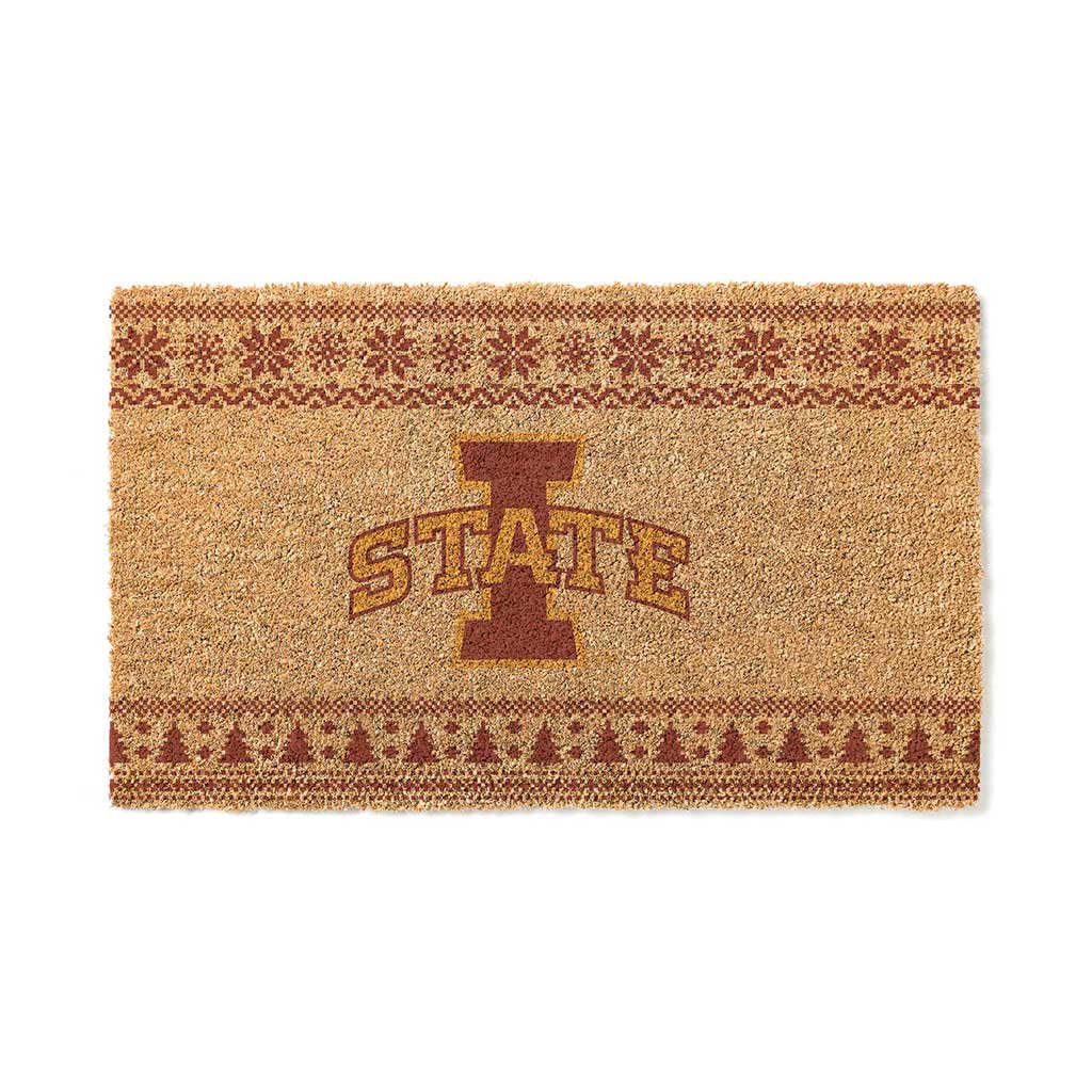 Team Coir Doormat Holiday Logo Iowa State Cyclones