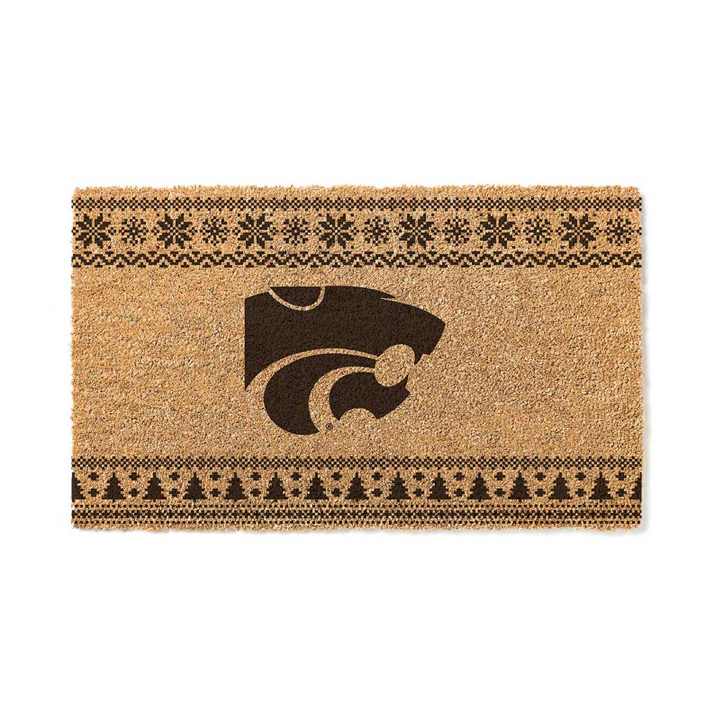 Team Coir Doormat Holiday Logo Kansas State Wildcats